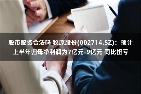 股市配资合法吗 牧原股份(002714.SZ)：预计上半年归母净利润为7亿元-9亿元 同比扭亏