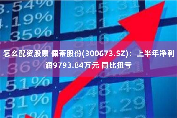 怎么配资股票 佩蒂股份(300673.SZ)：上半年净利润9793.84万元 同比扭亏