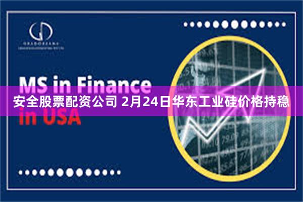 安全股票配资公司 2月24日华东工业硅价格持稳